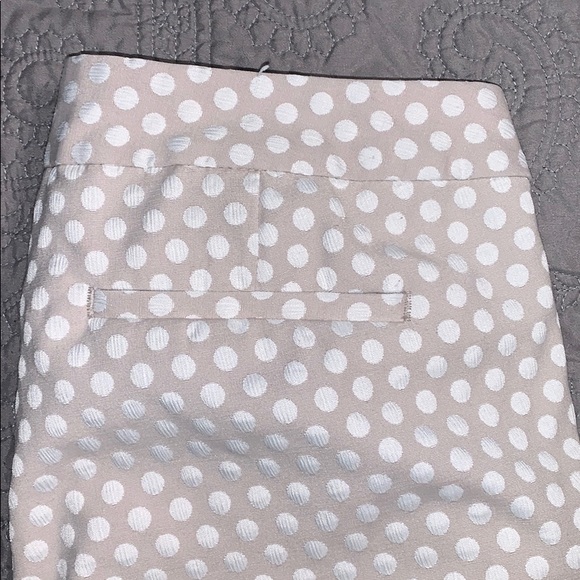 Banana Republic Cream & White Polka Dot Dress Pant - Picture 6 of 8